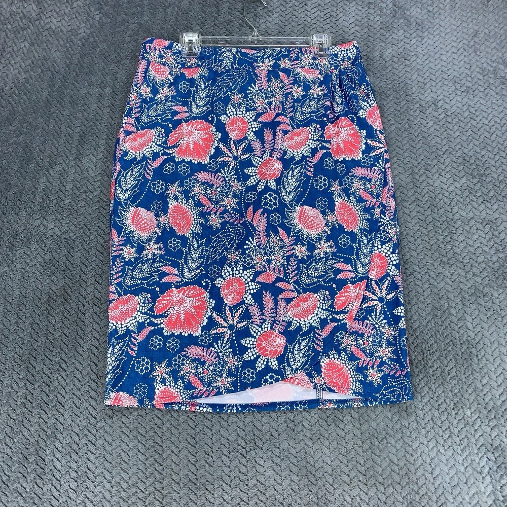 RipSkirt Skirt Womens Large Blue Floral Wrap Beach Resort Hawaiian Summer Preppy